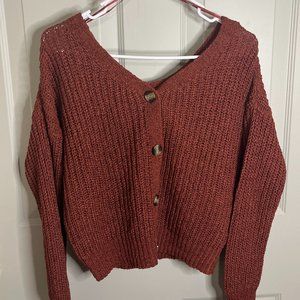 Rust Cropped Sweater